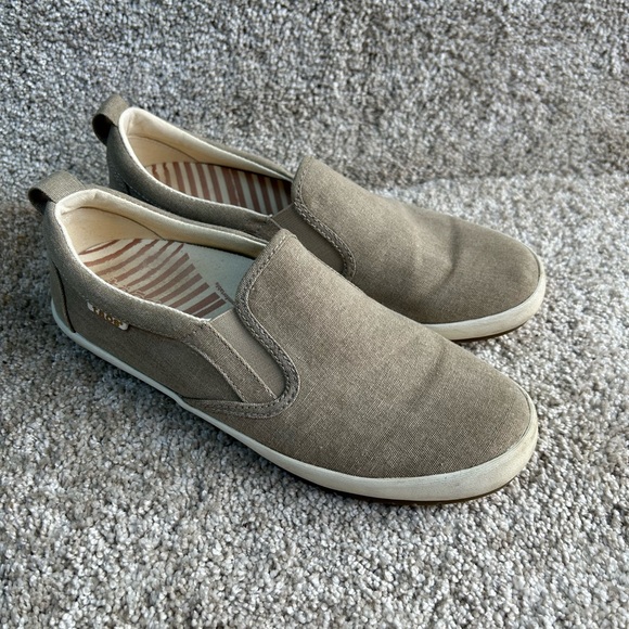Taos Beige Dandy Canvas Slip On Shoes Womens Size 8.5 Loafers - Picture 4 of 9